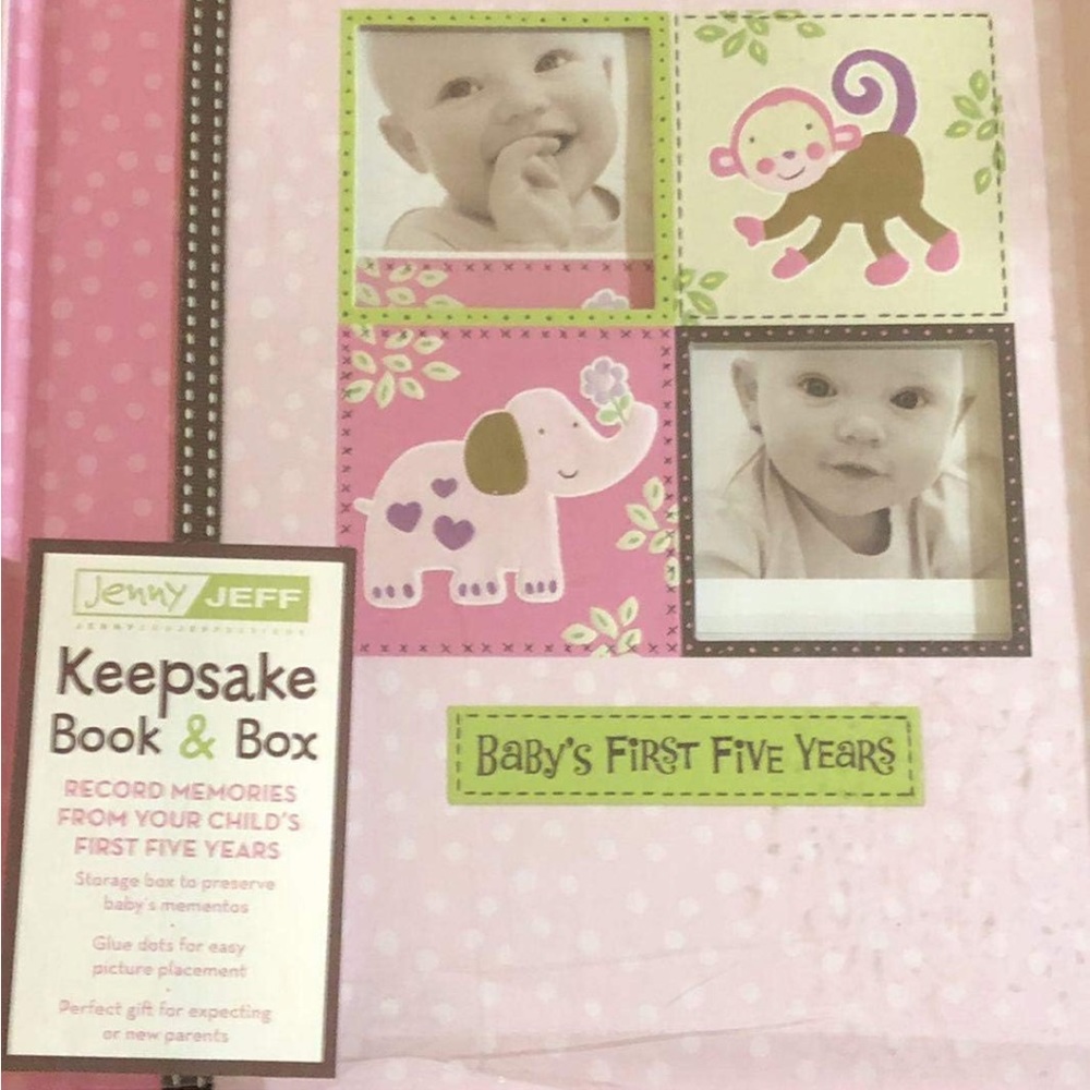 Baby Grows Up Girl Keepsake Record Book 5 Years Acid Free Jenny Jeff